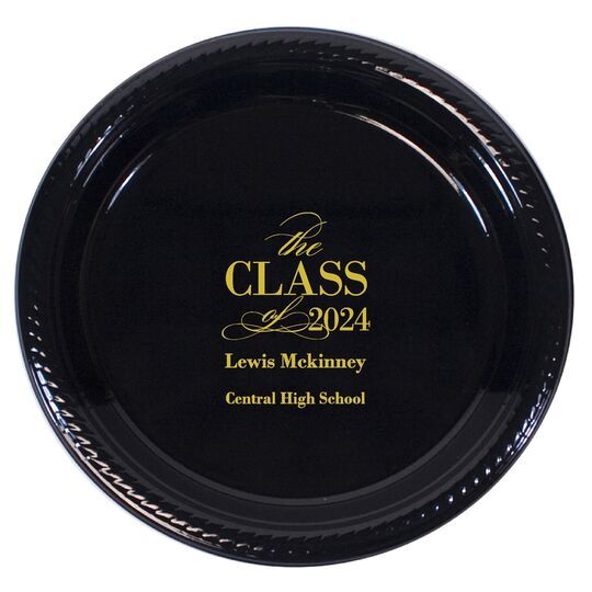 Classic Class of Graduation Plastic Plates